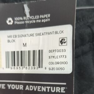 Eddie Bauer Black Signature Sweatpants